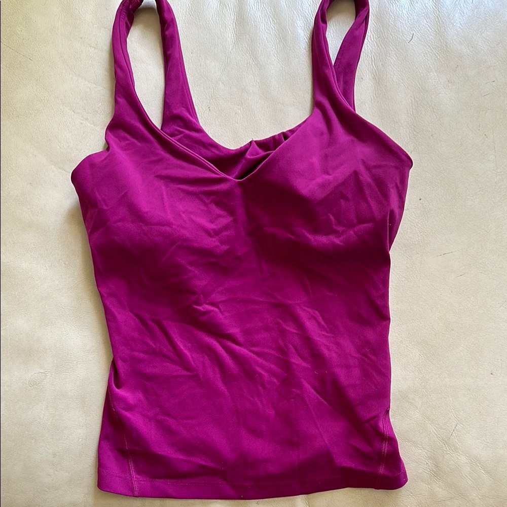 Lululemon Athletica Pink Fitted Bustier Tank Top
